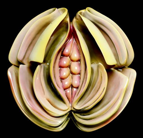 Judy Chicago, Vulva de Virginia Woolf, The Dinner Party, 1974-79.