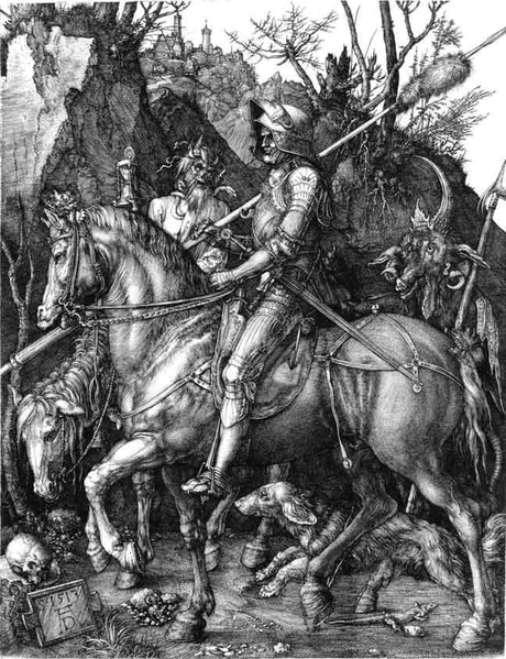 (Durero: Ritter, Tod und Teufel)